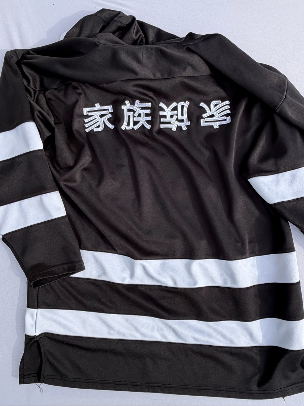 Electric Family Kazoku Capt’s Hockey Jersey Embroidered Japanese Kanji Lace Rare View 3